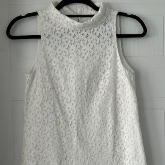 Elegant White Lace Mini Dress Small Size - Picture 1 of 4